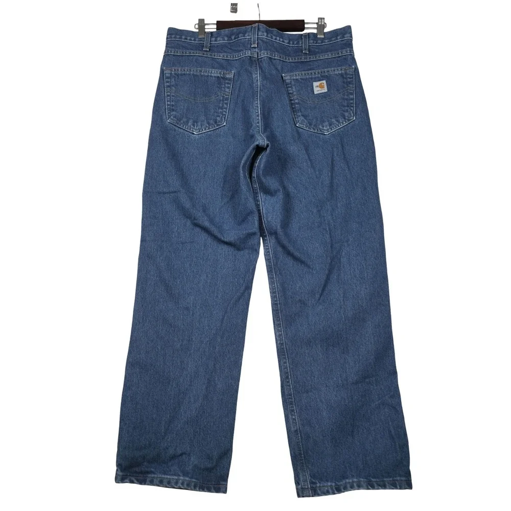 Carhartt FR Jeans Mens 38x30 Blue Denim Flame Resistant FRB160 DNM Work Pants PP